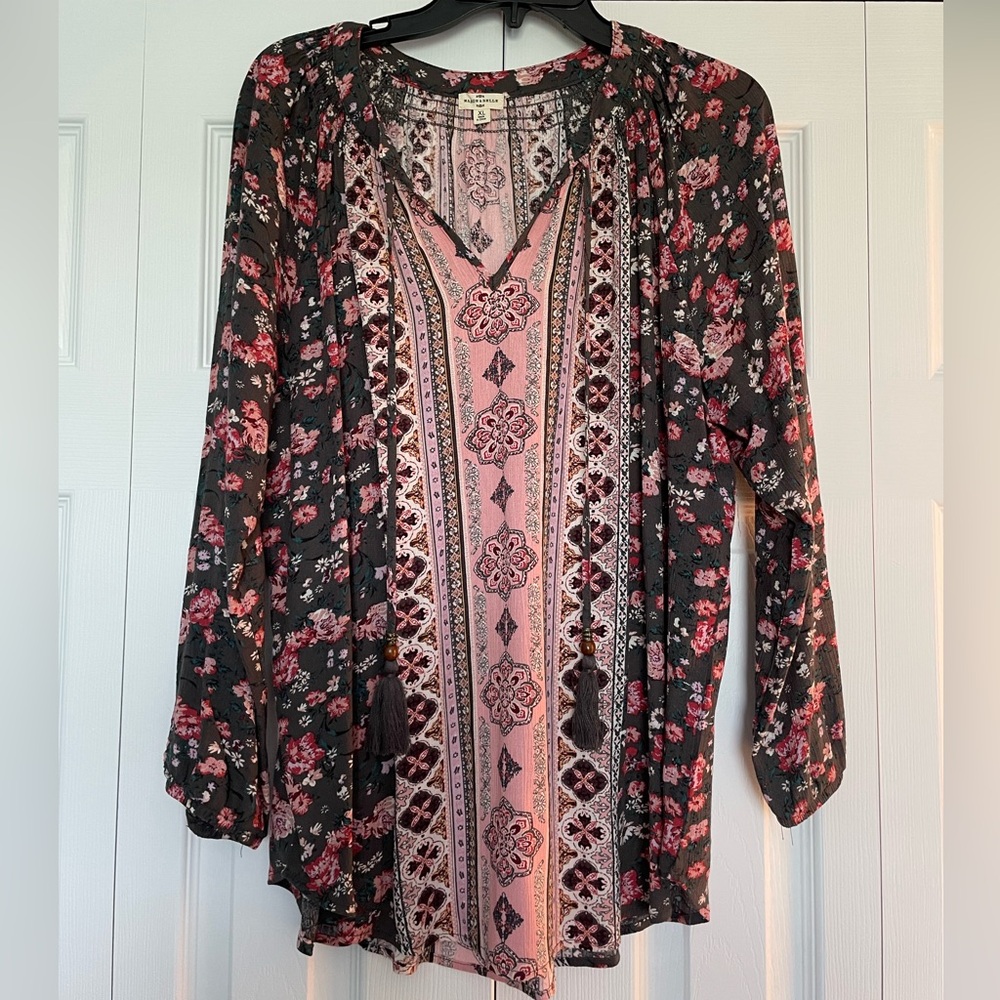 Mason&Belle long sleeved blouse with tassels - size XL